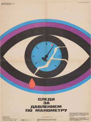 Следи за давлением по манометру. [Плакат]. Художник Агаян Д.И.; Автор Коган Э.И. М.: Издательство «Транспорт», 1986.